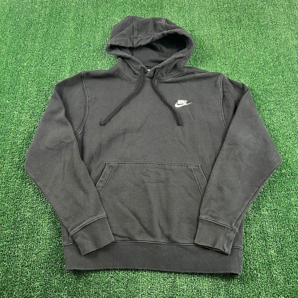 Nike Side Swoosh Essential Boxy Sports Hoodie Mens Small Faded‎ Black BV2654-010